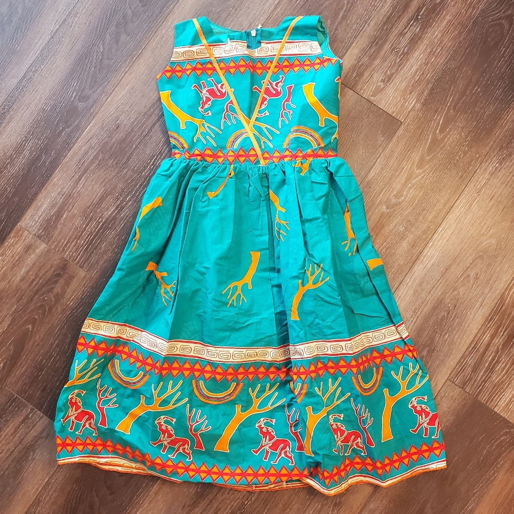 Handmade Turquoise Dress From India NEW!